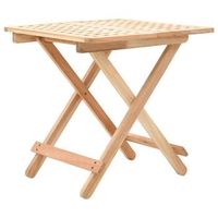 mesa auxiliar plegable de madera maciza de nogal 50x50x49 cm vidaxl