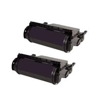 compatible multipack lexmark optra t614nl printer toner cartridges 2 pack -12a5745