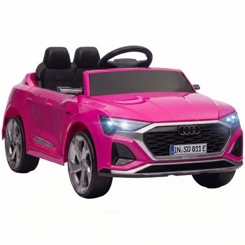 AIYAPLAY Coche Eléctrico Infantil 12V con Mando a Distancia 2 Motores Arranque Suave Suspensión 4 Ruedas Faros LED Claxon Música