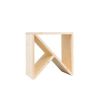mesita stoke madera natural 50x50x20 cm - hecha a mano en espana