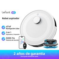 lefant m2 robot aspirador con mopa succion de 6000 pa navegacion laser limpieza personalizada 240 minutos de autonomia control mediante aplicacionalexawifi 24g y 5g