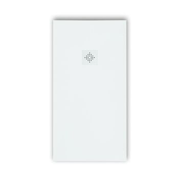 Plato De Ducha Pizarra Pure Blanco  80x80 Cm Rejilla Color