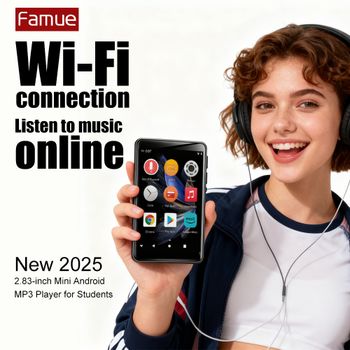 Reproductor MP3 Android 10 con WiFi, Bluetooth, 2G de RAM y Audio sin Pérdidas |   Pantalla de 2.8 Pulgadas |   Descarga en Play Store YouTube Twitter Spotify SQ HIFI
