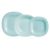 vajillas de vidrio opal - varios colores - 12 o 18 piezas - resistente