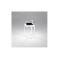 lampara de mesa solar y recargable cage de perenz blanco mate h30cm