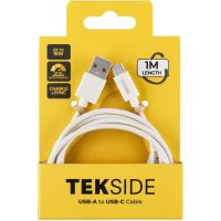 cable usb-a a usb-c cellularline tekside 1 m 15w 480 mbits blanco