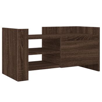 Mueble De Tv Madera De Ingeniería Marrón Roble 80x35x40 Cm Vidaxl