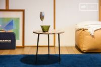 mesa auxiliar de marmol beige
