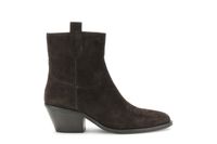 botines de ante con costuras decorativas dark brown 37