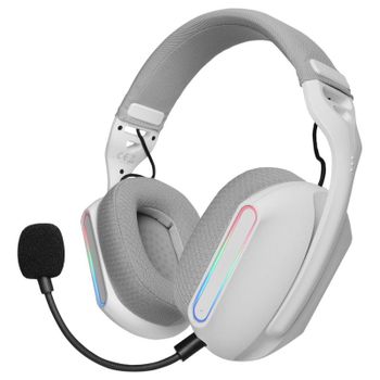 Mars Gaming MHW-PRO Auriculares Inalámbricos 7.1 ARGB Flow Bluetooth 5.3 Micrófono Dual Blancos