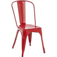 silla apilable benedikt de metal rojo 48x44x89 cm clp
