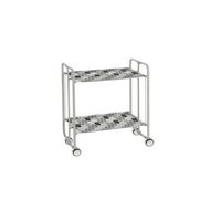 carrito auxiliar plegable bauhaus con ruedas r armazon metalico gris 2 niveles 4 posiciones ajustables88
