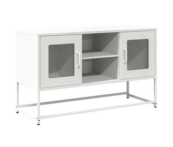 Mueble para tv de acero blanco 100,5x39x60,5 cm