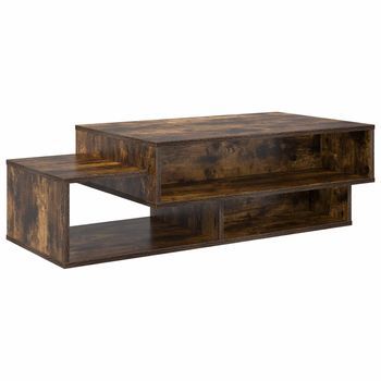 Mesa De Café - Mesa De Centro - Mesa Baja Roble Ahumado 105 X 50 X 32,5 Cm
