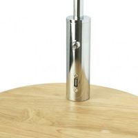 fabrilamp pie de salon sirio c mesa y conex usb 1xe27 cromo c pant blanca