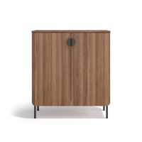 mueble almacenaje zapatero nogal 90x80x34 cm