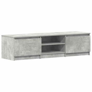 Mueble De Tv Madera Contrachapada Gris Hormigón 140x40x35,5 Cm Vidaxl