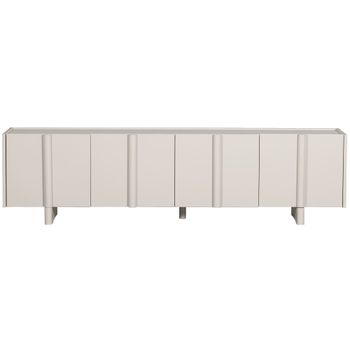 Mueble de tv 4 puertas de madera l200cm - gris claro