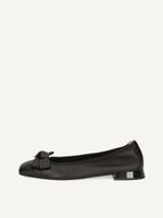 caprice ballerina black made of leather with trapeze heel size 40