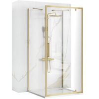 cabina de ducha rea rapid swing brush gold 90x80