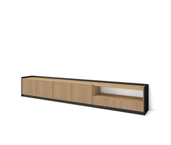 Mueble tv, televisión, muebles de salón, almacenaje, 310x37x50cm, para tv hasta 80