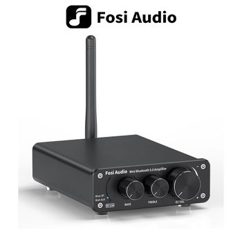 Fosi Audio BT10A Bluetooth amplificador estéreo de potencia de sonido de 2 canales TPA3116D2 Mini amplificador Digital HiFi para altavoces 50W agudos y bajos