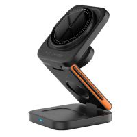 cargador inalambrico rapido magnetico plegable bakeey 3 en 1 de 30w para telefonos inteligentes para iphone 15 14 13 par