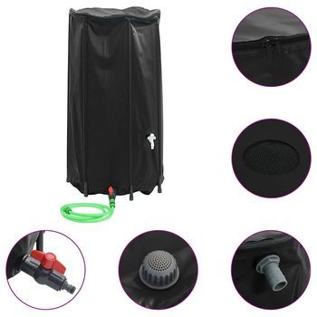 Depósito De Agua Plegable Con Grifo Pvc 250 L Vidaxl