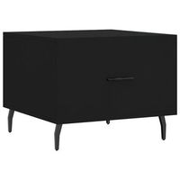 mesa de centro con cajon diseno moderno y contemporaneo 50 x 50 x 40 cm madera de ingenieria negra y hierro dec039671