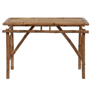 Mesa Plegable De Jardín | Mesa De Exterior De Bambú 115x50x75 Cm