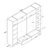 armario f4-498 blanco 243x181x476 cm