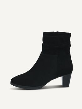 CAPRICE Bootie, black, made of Textiles with Block heel, Size 42