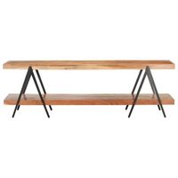 mueble tv  mueble de salon  armario tv de madera maciza de acacia 160x40x50 cm