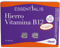 essentialis hierro vitamina b12 veggie 30 capsulas