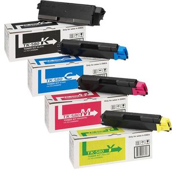 Original Multipack Kyocera ECOSYS P6021cdn Printer Toner Cartridges (4 Pack) -TK580BAD