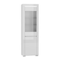 vitrina 2 puertas con led paneles laminados blanco