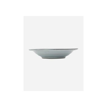 Plato hondo de gres azul