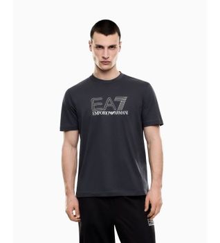 EA7 para hombre. 7M001307_AF10375 Camiseta Visibility gris (L), Casual, Algodón, Manga corta