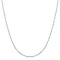 cadena de plata 925 y esmalte turquesa