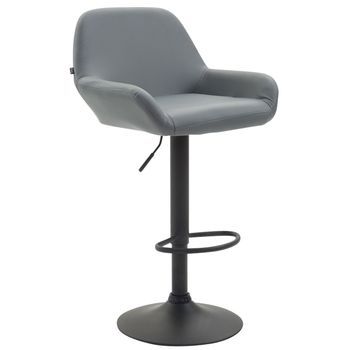 Taburete De Bar Braga En Simil Cuero Gris 52x51x89 Cm Clp