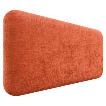 Dhome Cabecero Tapizado En Lana Liso Redondeado Para Pared Acústicos Cabeceros Absorbentes Cabezal Cama Dormitorio (naranja, 90cm)