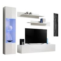 mueble de tv fly g3 diseno color blanco brillante mueble colgante moderno y de tendencia para su salon