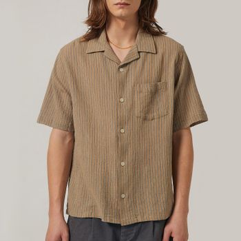 Corridor High Twist Stripe Cotton Shirt - XL