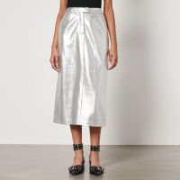 jakke oakland faux leather midi skirt - s