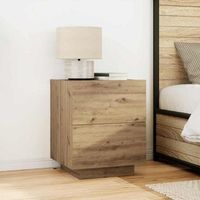 vidaxl armario de noche 2 uds roble artisan 45 x 40 x 55 cm