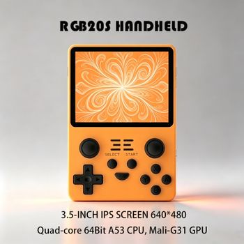 Consola de Videojuegos Portátil Retro RGB20S, Pantalla IPS de 3.5 Pulgadas 640*480, RK3326 de Código Abierto, Linux, Regalos Económicos para Niños
