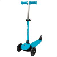 patinete 3 ruedas infantil eezi con manillar desmontable y regulable 26x61x555-625 cm azul