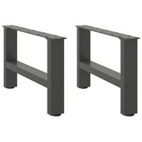 patas para mesa de centro antracita 2 unidades 50 x 30-31 cm acero vidaxl