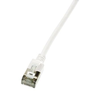Cable LAN LogiLink CQ9011S 0,3 m Cat6a U/FTP Slim 10Gbps Conectores RJ-45 Blanco