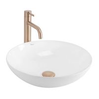 lavabo sobre encimera rea anika white round